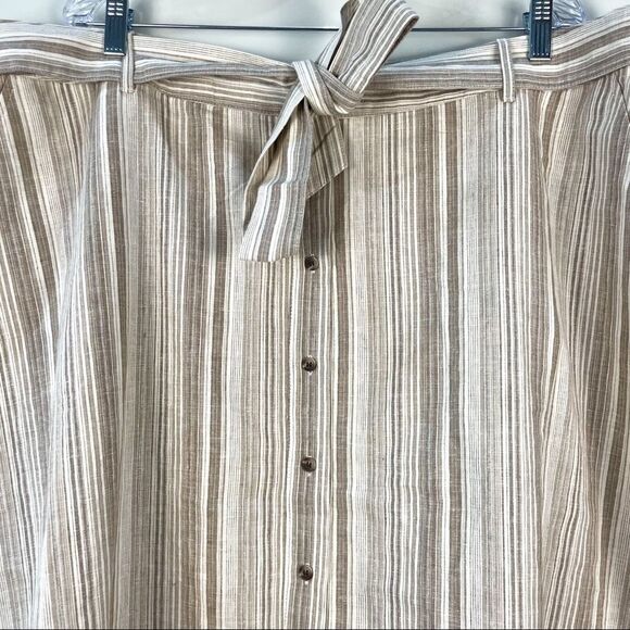 Bar III Linen Cotton Blend Skirt Size 20W NWT Coastal - Picture 4 of 10